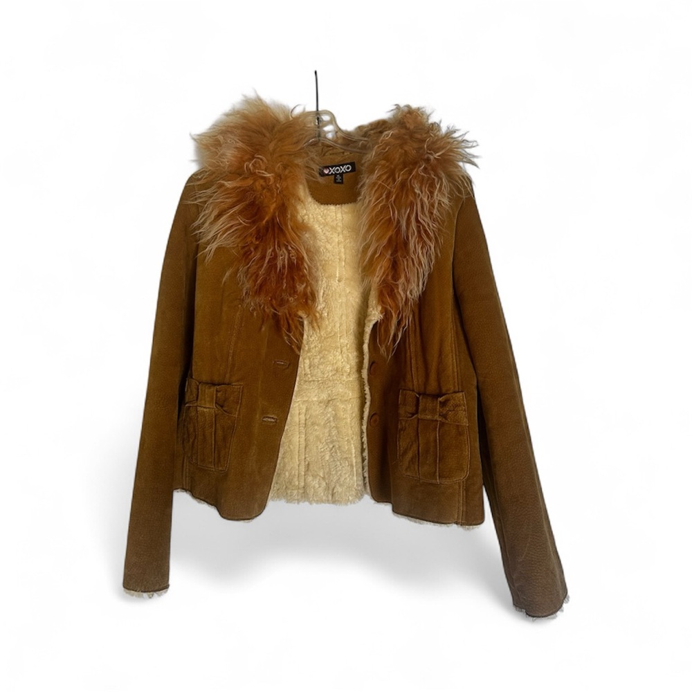 Vintage women’s XOXO Y2K faux fur lined jacket